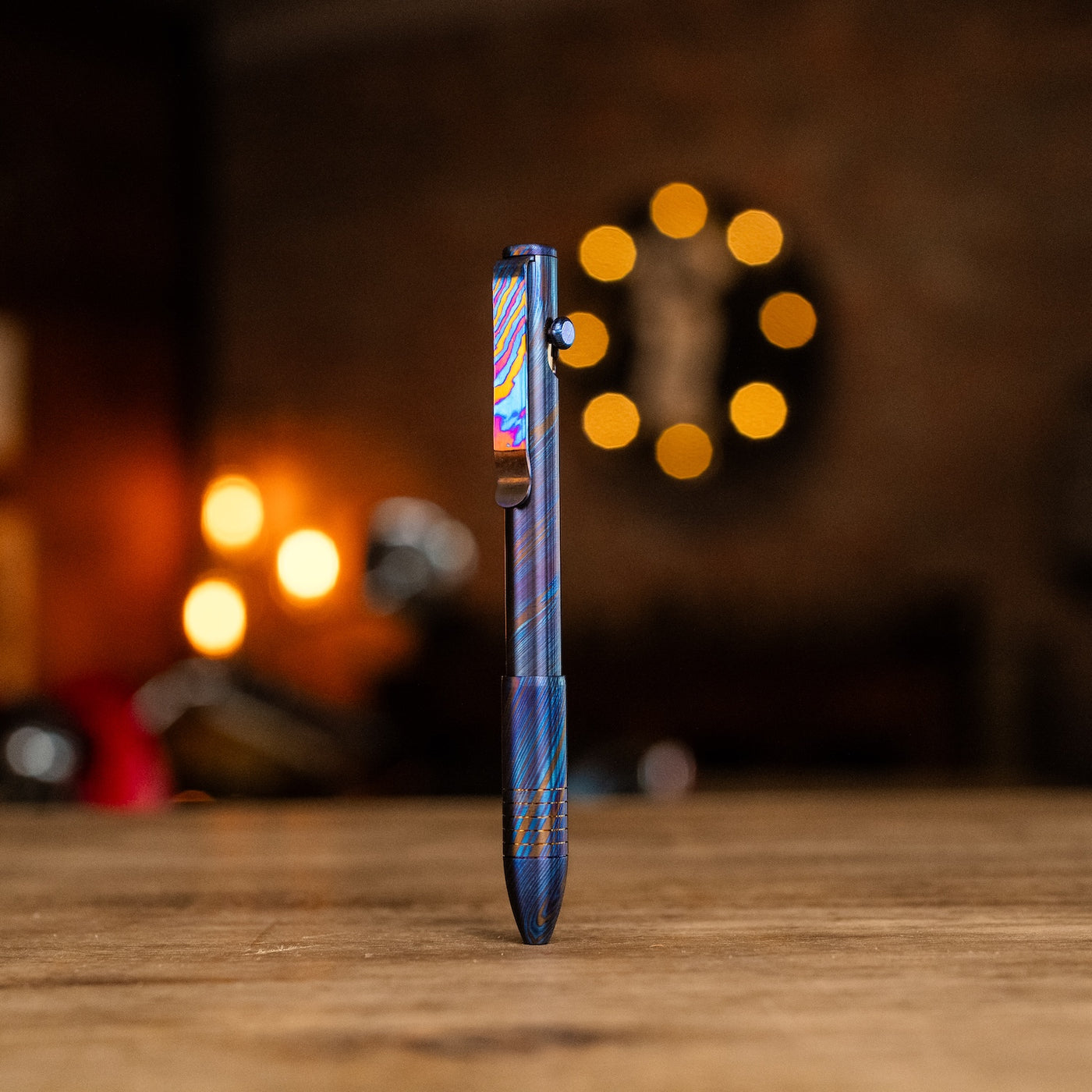Bolt Action Pen - Full Titanium Damascus