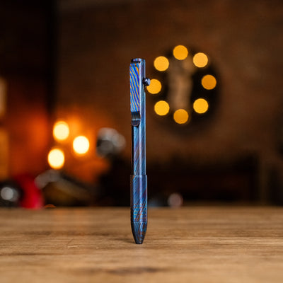 Bolt Action Pen - Full Titanium Damascus