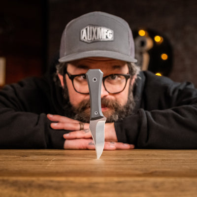 AUX MFG Ti Pocket Bowie Fixed Blade