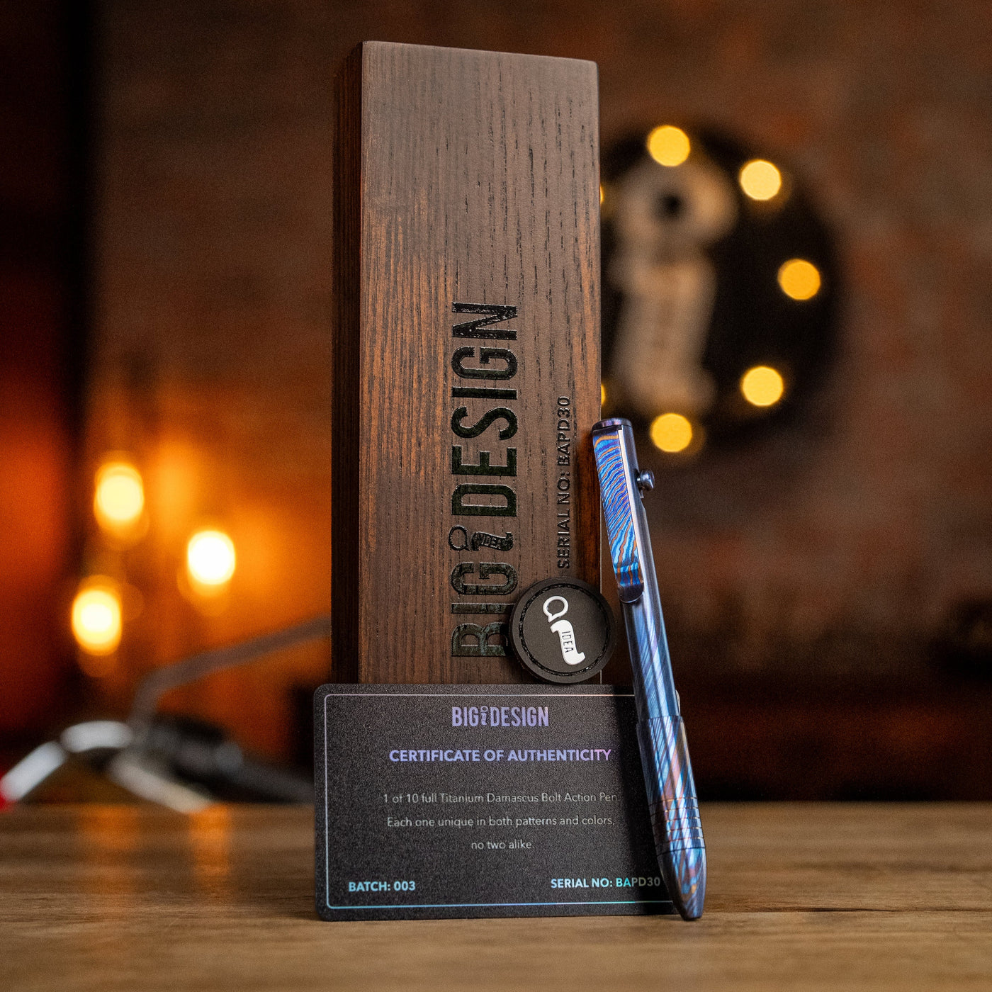 Bolt Action Pen - Full Titanium Damascus