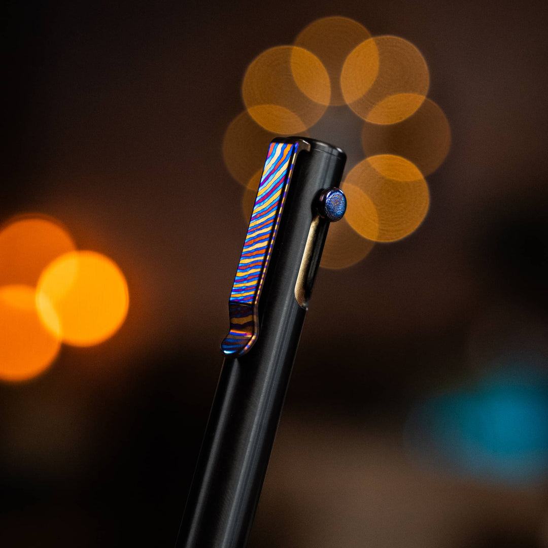 Titanium Damascus CNC Milled Pocket Clip – CNC milled EDC