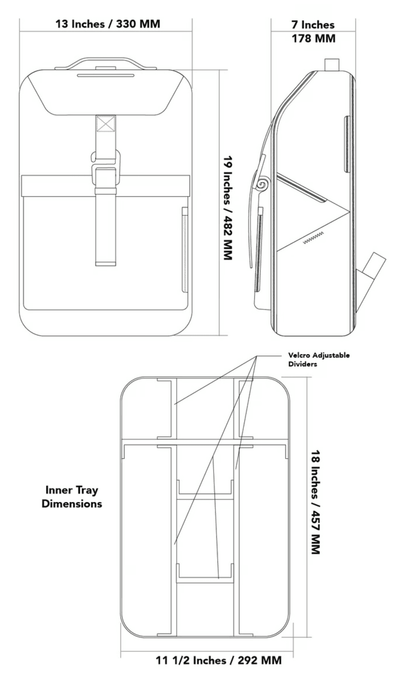 Backpack Back System Dimensions Premium Ti EDC Backpack for Everyday Carry | Big Idea Design LLC