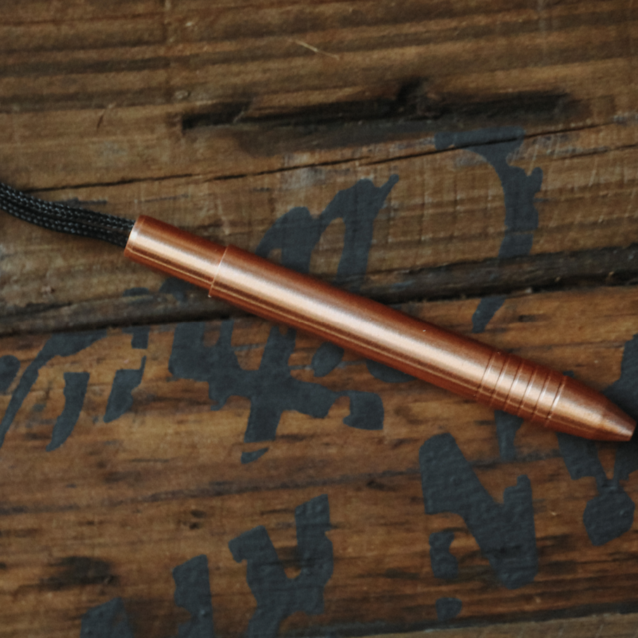 BIGiDESIGN Mini Dual Side Click Pen - Titanium Raw