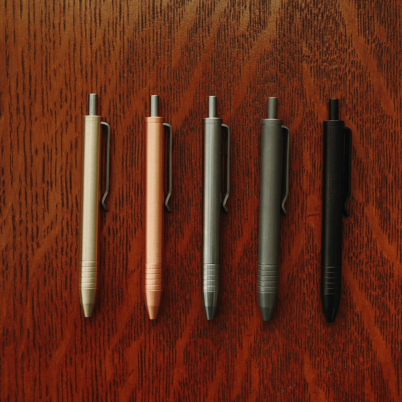 BIG IDEA DESIGN Mini Click Pen (Titanium - Stonewashed)