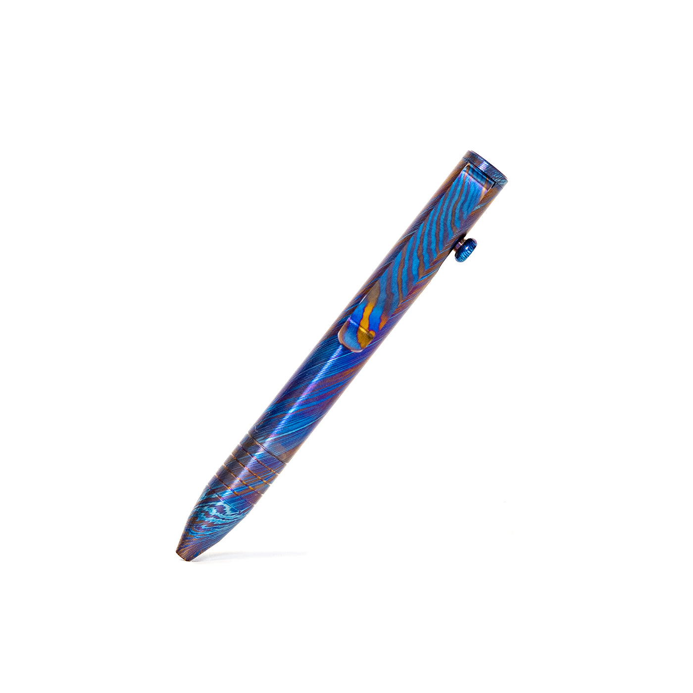 Mini Bolt Action Pen - Full Titanium Damascus