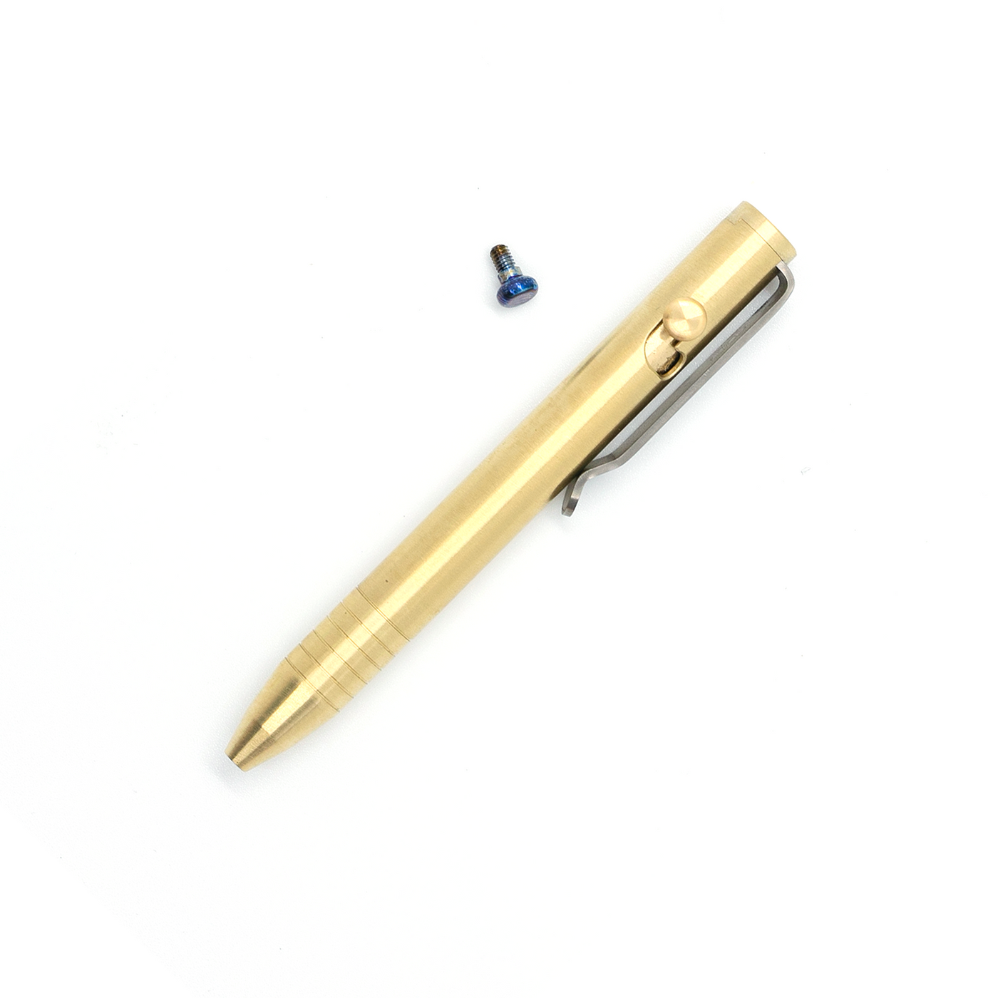 1pc Retro High Quality Mini Hexagonal Pen, 12cm, Solid Brass Bolt
