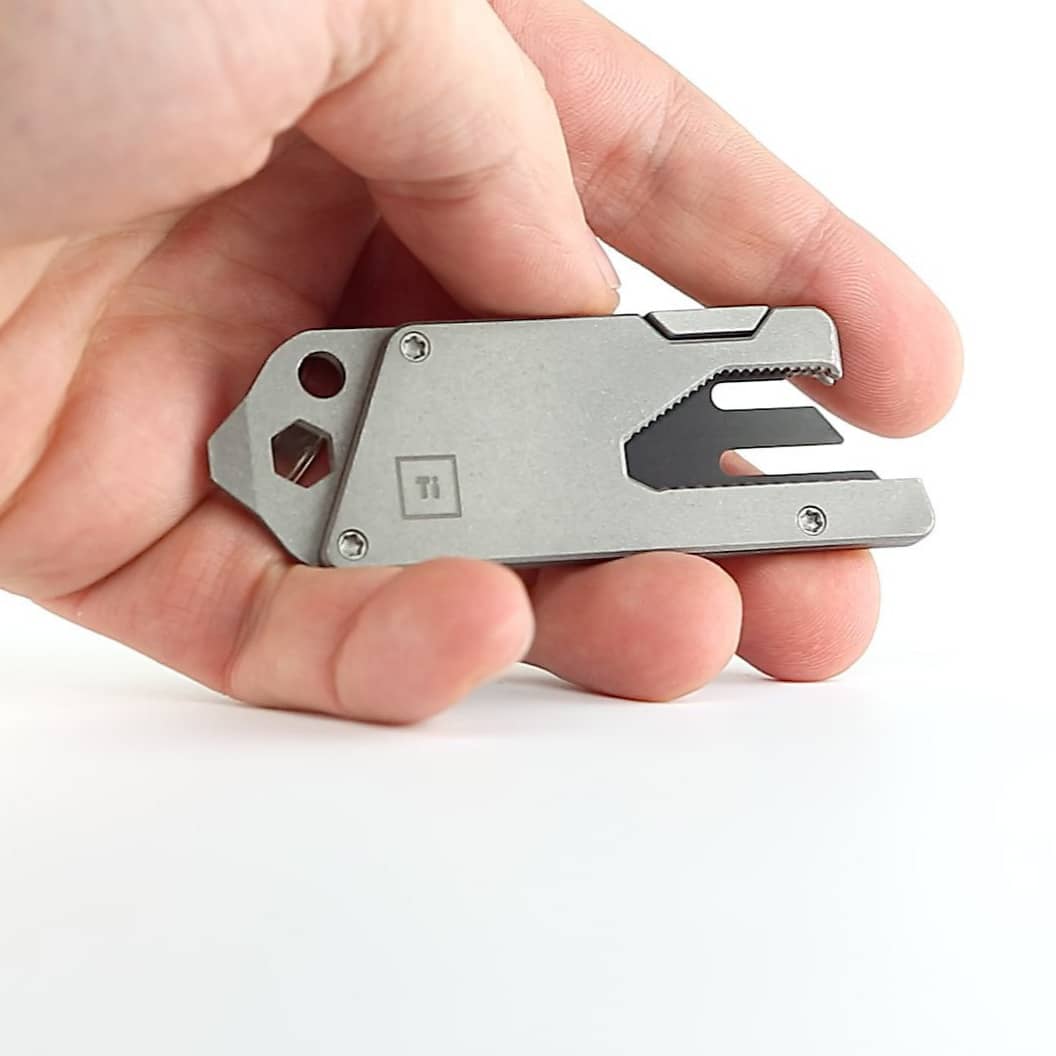Titanium Pocket Tool EDC Compact Utility Knife with Keychain Titanium Pocket Tool EDC Compact Utility Knife with Keychain