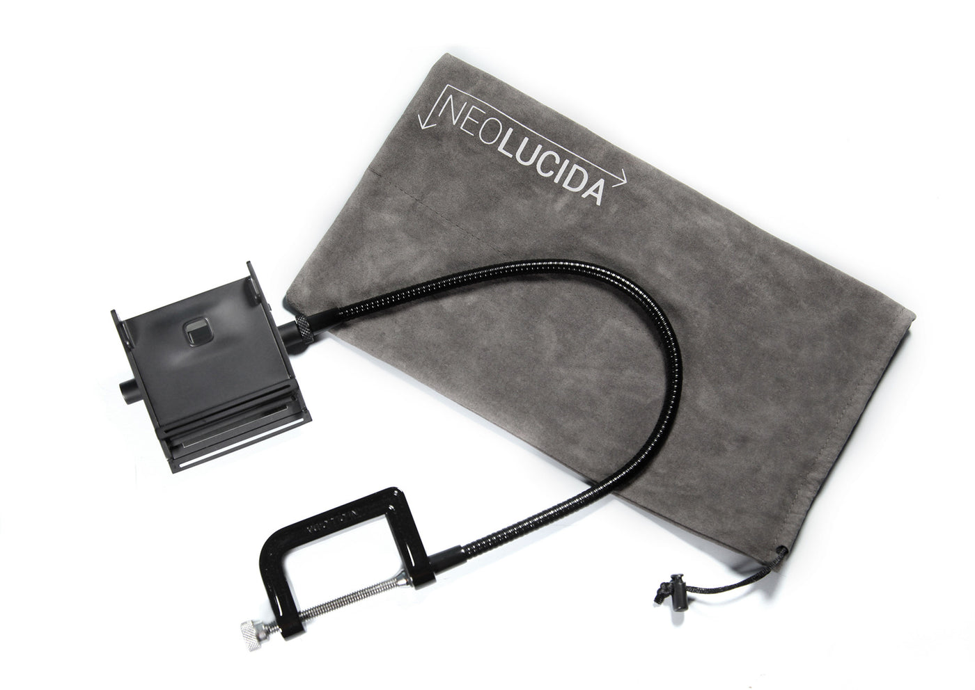 NeoLucida XL camera lucida drawing aid with clamp mount and flexible arm by BIG IDEA DESIGN LLC