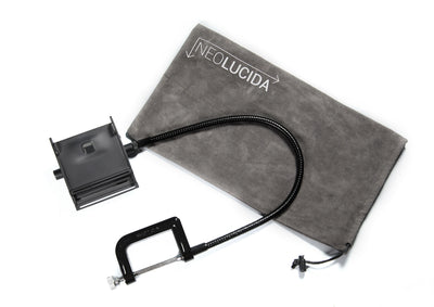 NeoLucida XL camera lucida drawing aid with clamp mount and flexible arm by BIG IDEA DESIGN LLC