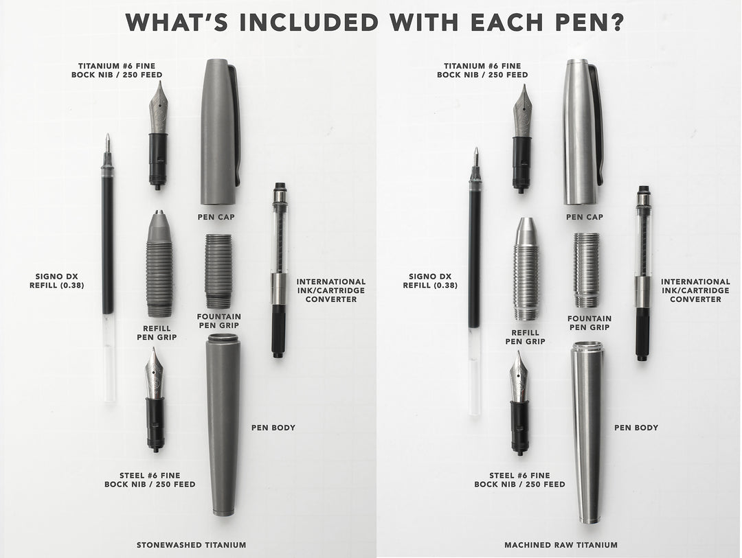 Big Idea Design Ti Ultra Pen チタン Ti Ultra Fountain Pen & Versatile Writing Instrument – Big