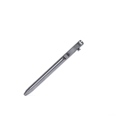 Big Idea Design LLC titanium bolt action pen with sleek metal body and precision twist mechanism
