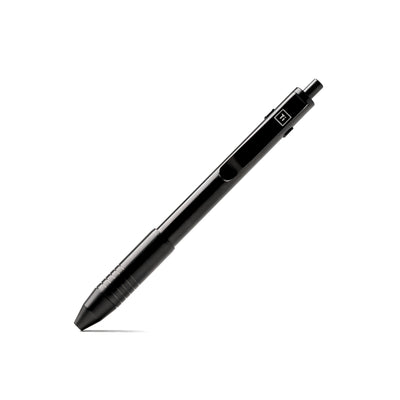Big Idea Design LLC sleek black titanium EDC pen with click mechanism and pocket clip