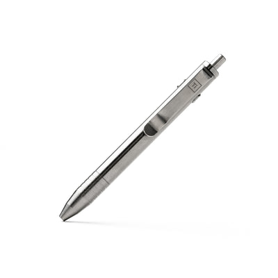 Big Idea Design EDC pen titanium with sleek silver finish and durable pocket clip